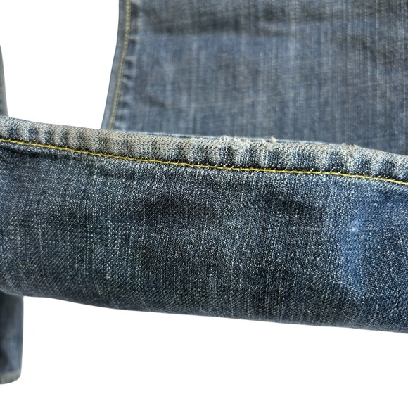 Y2K‎ Paper Denim & Cloth Flared Bootcut Jeans Med-Dark Wash Size 31 Low-Rise - Picture 5 of 11